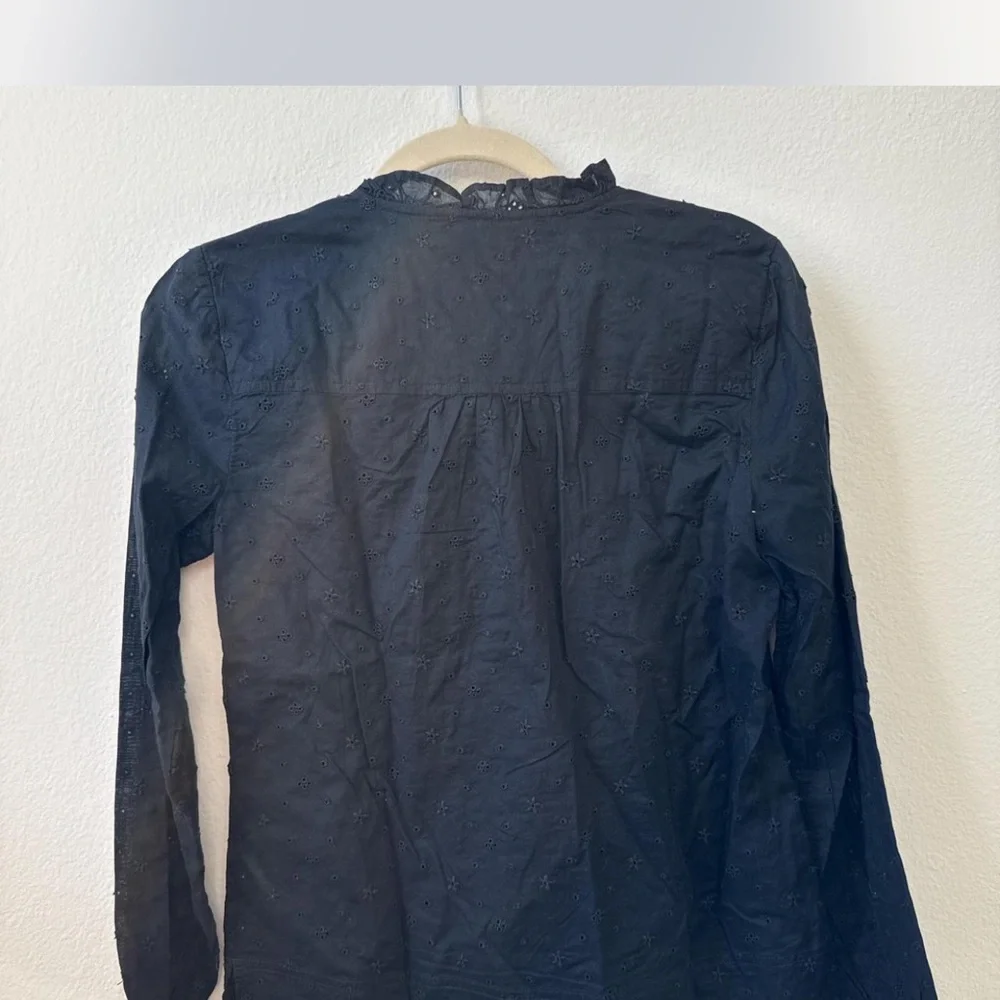 Black Ruffled Blouse - JCrew - Picture 6 of 7